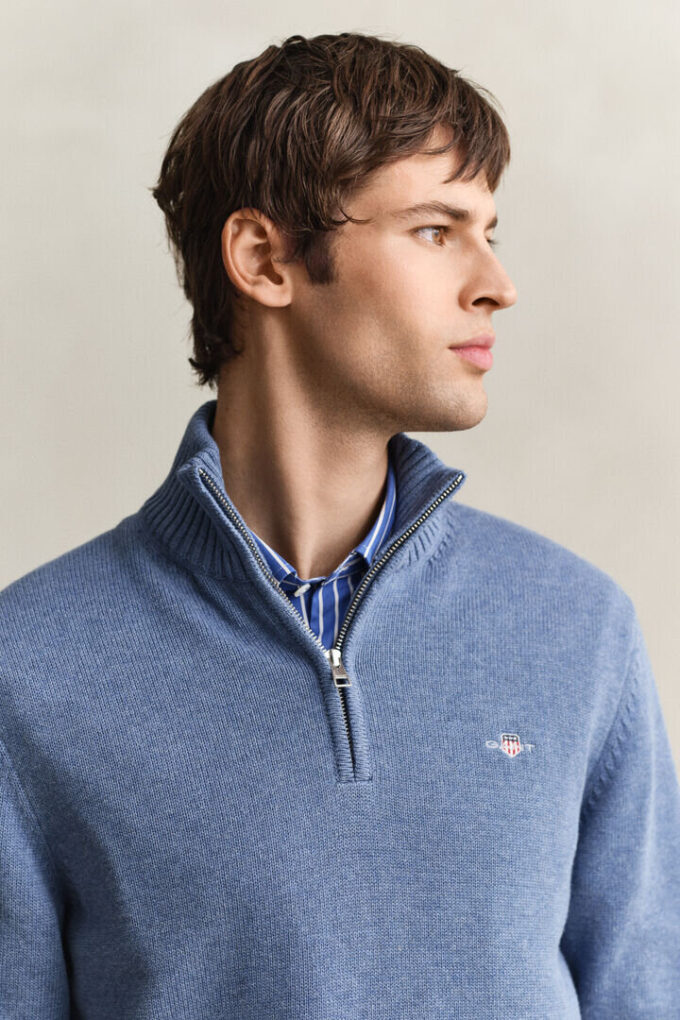 Casual Cotton Half-Zip Sweater