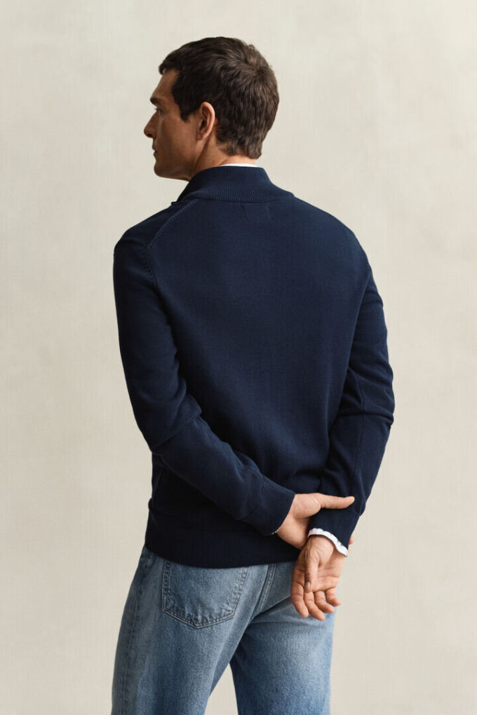 Casual Cotton Zip Cardigan