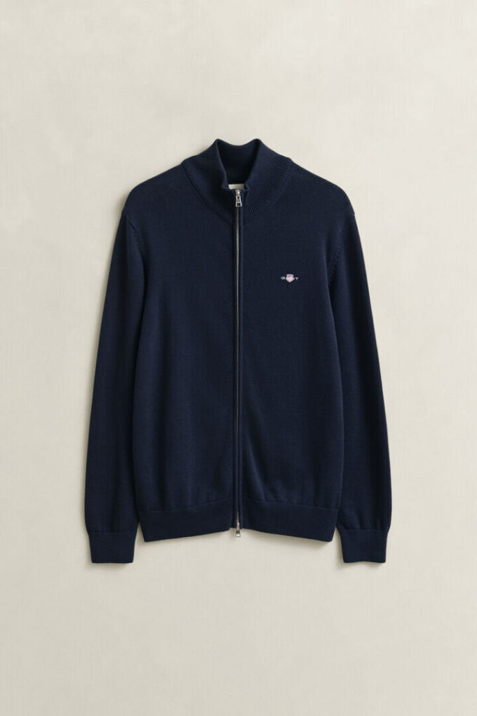 Casual Cotton Zip Cardigan