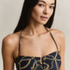 Chain Print Bikini Bandeau