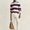 Chambray Collar Striped Heavy Rugger