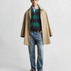 Chambray Collar Striped Heavy Rugger