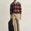 Chambray Collar Striped Heavy Rugger