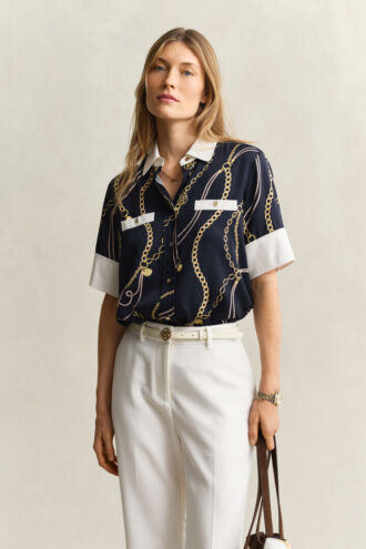 Contrast Blouse