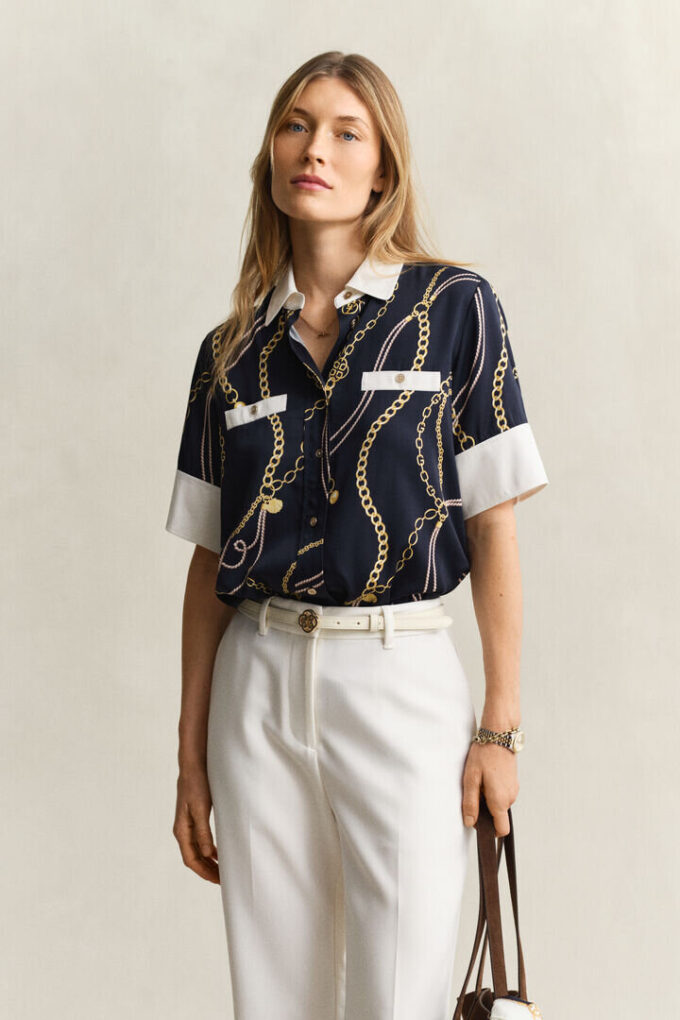 Contrast Blouse