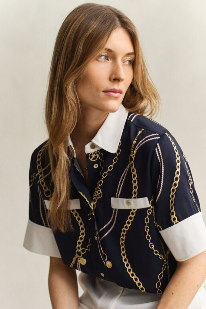 Contrast Blouse