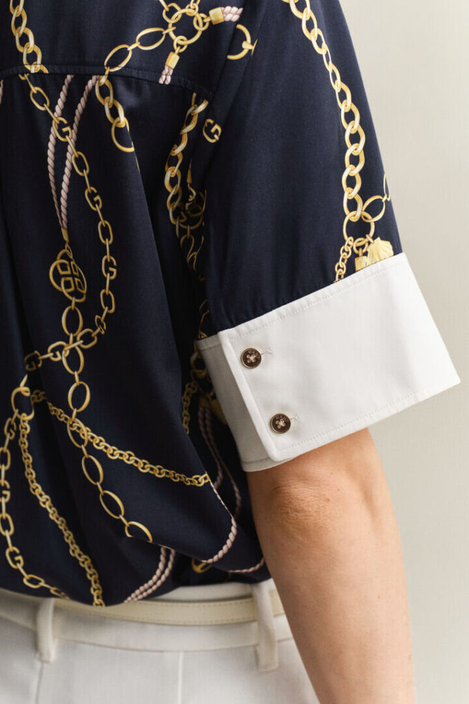 Contrast Blouse
