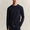 Cotton Blend Crew Neck Sweater