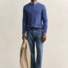 Cotton Blend Crew Neck Sweater