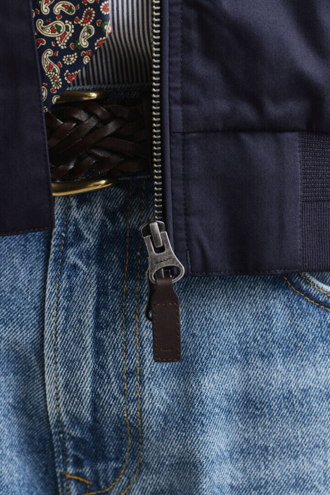 Cotton Blend Harrington Jacket