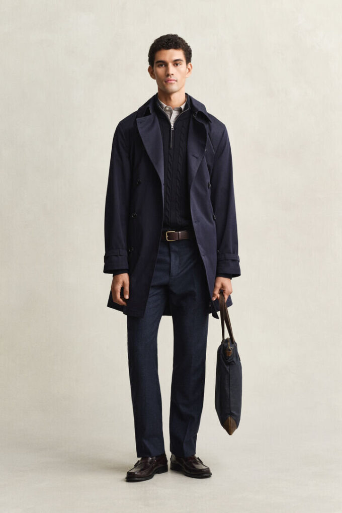 Cotton Blend Trench Coat