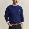 Cotton Cable Knit Crew Neck Sweater