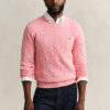 Cotton Cable Knit Crew Neck Sweater