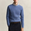 Cotton Cable Knit Crew Neck Sweater