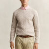 Cotton Cable Knit Crew Neck Sweater