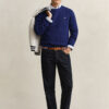 Cotton Cable Knit Crew Neck Sweater