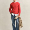 Cotton Cable Knit Crew Neck Sweater