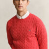 Cotton Cable Knit Crew Neck Sweater