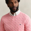 Cotton Cable Knit Crew Neck Sweater