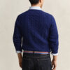 Cotton Cable Knit Crew Neck Sweater