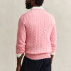 Cotton Cable Knit Crew Neck Sweater
