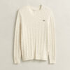 Cotton Cable Knit Crew Neck Sweater