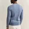 Cotton Cable Knit Crew Neck Sweater