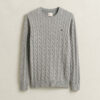 Cotton Cable Knit Crew Neck Sweater