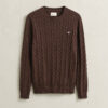 Cotton Cable Knit Crew Neck Sweater
