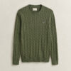Cotton Cable Knit Crew Neck Sweater