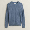 Cotton Cable Knit Crew Neck Sweater