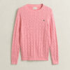 Cotton Cable Knit Crew Neck Sweater