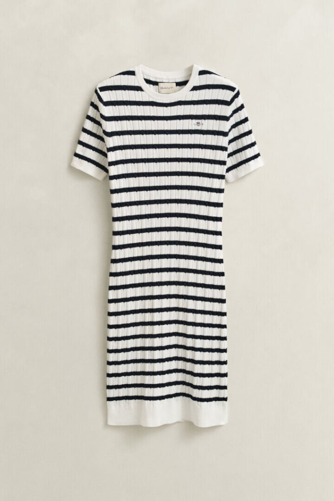 Cotton Cable Knit Dress