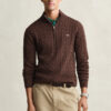 Cotton Cable Knit Half-Zip Sweater