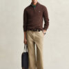 Cotton Cable Knit Half-Zip Sweater