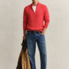 Cotton Cable Knit Half-Zip Sweater