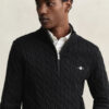 Cotton Cable Knit Half-Zip Sweater