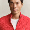 Cotton Cable Knit Half-Zip Sweater