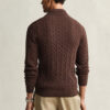 Cotton Cable Knit Half-Zip Sweater