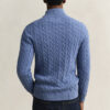 Cotton Cable Knit Half-Zip Sweater