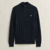 Cotton Cable Knit Half-Zip Sweater