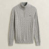 Cotton Cable Knit Half-Zip Sweater