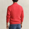 Cotton Cable Knit Half-Zip Sweater