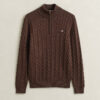 Cotton Cable Knit Half-Zip Sweater