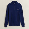 Cotton Cable Knit Half-Zip Sweater