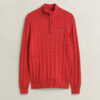 Cotton Cable Knit Half-Zip Sweater
