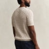 Cotton Cable Knit Short Sleeve Sweater