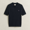Cotton Cable Knit Short Sleeve Sweater