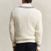Cotton Cable Knit V-Neck Sweater