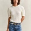Cotton Short Sleeve Sweater